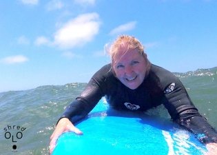 Mother and Daughter shredOLO Surf Lesson 2