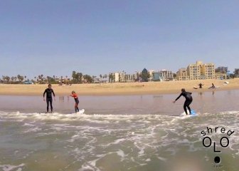 group surf lesson Santa Monica